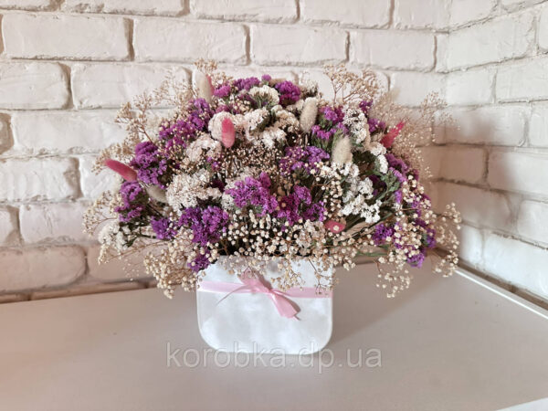 Композиція із сухоцвітів у коробочці, велика